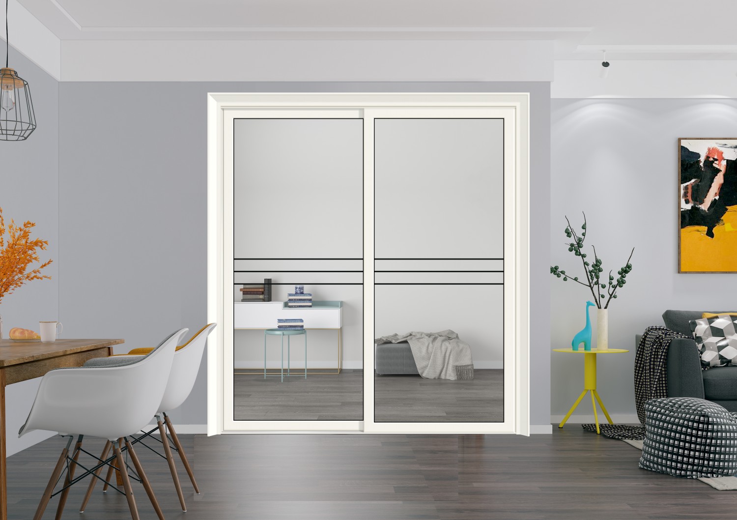 35x45珐琅白-三阳开泰-白玻