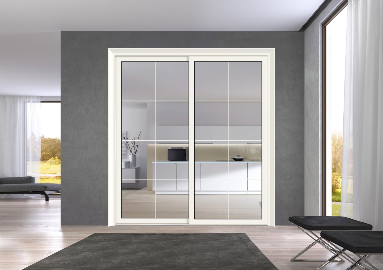 35x45珐琅白-八分格-白玻