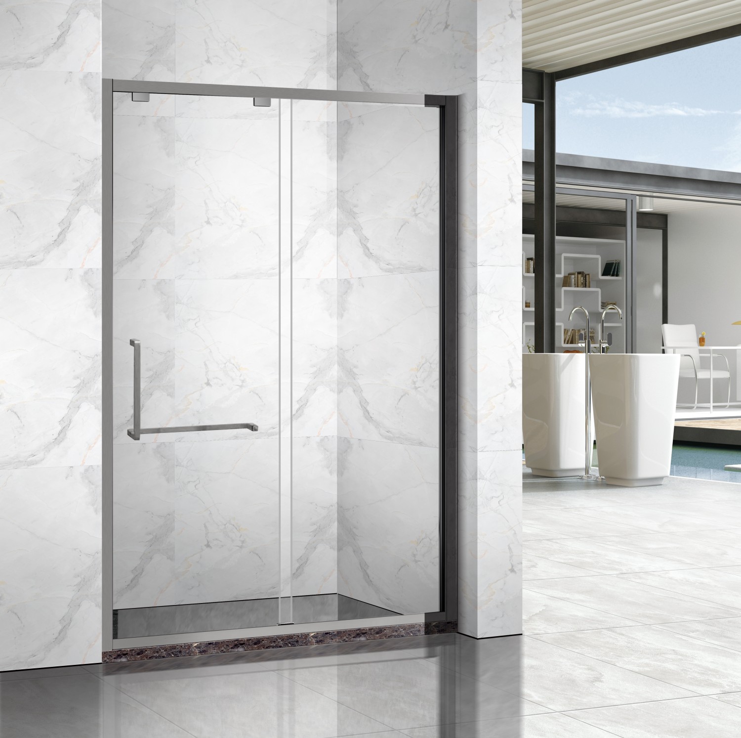 MM-23-1002  枪灰拉丝   一字型开门